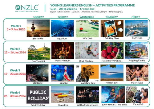 2026年ニュージーランド　中高校生の短期留学