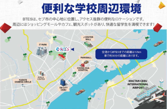 セブ留学　学校周辺マップ